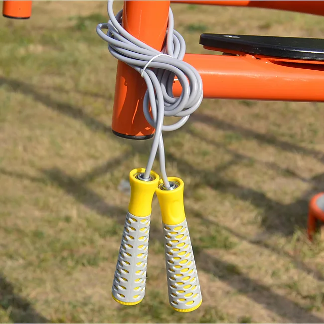 Скакалка POWERPLAY 4206 PRO+ Серо-желтая (2,75м)