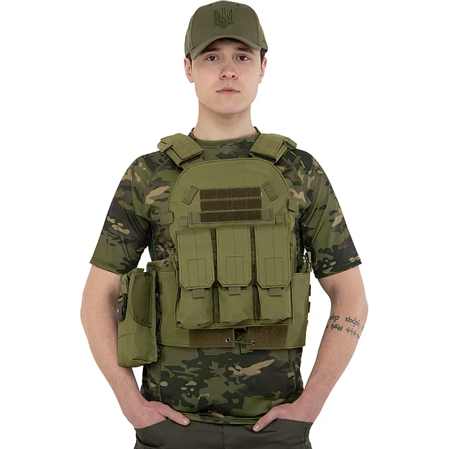 Разгрузочный жилет
 на 5 карманов MILITARY RANGERS
 ZK-9103 (Черный)