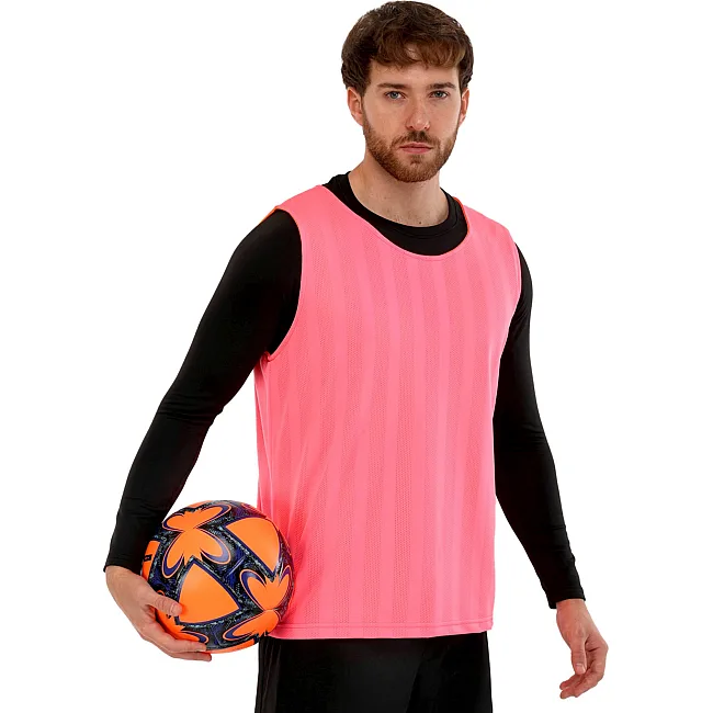Манишка спортивная игровая двусторонняя цельная SP-SPORT
 CO-0791 (Оранжевый-розовый)