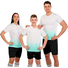 Футбольная форма комплект футболка и шорты LIDONG D8853 4XS-XXL (Белый-черный)