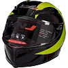 Шлем для мотоцикла интеграл
 HNJ H722-2 (Черный-салатовый)