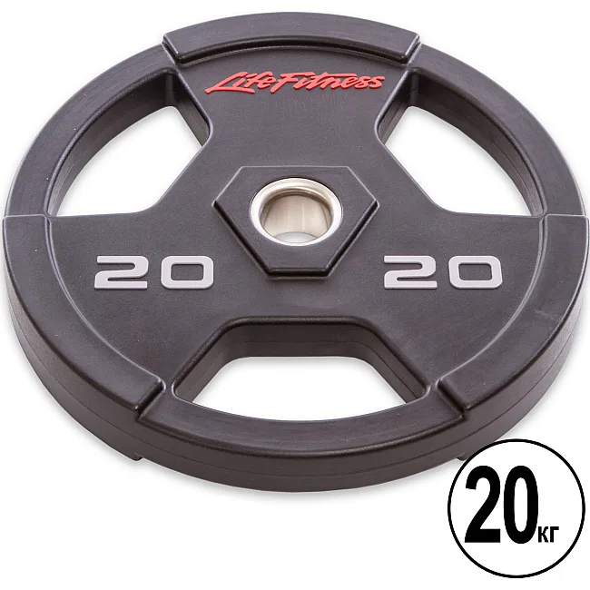 Блин для штанги полиуретановый
 LIFE FITNESS SC-80154-20 51мм 20кг