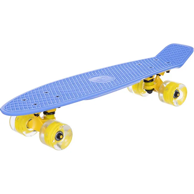 Пенни борд Penny Board круизер пластиковый со светящимися колесами 22