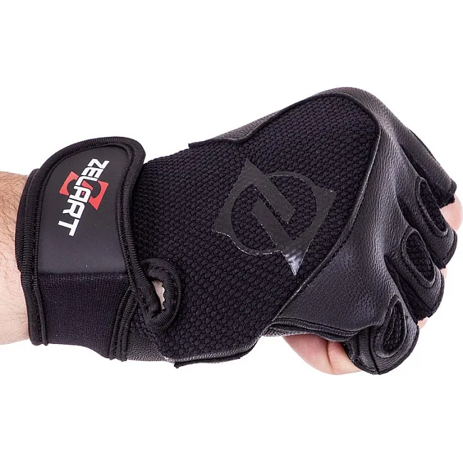 Спортивные перчатки кожаные
 ZELART

 SB-161555 (Черный)