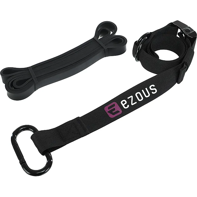Стропа тренировочная с резиновой петлей для подтягивания TRAINING STRAP EZOUS G-01