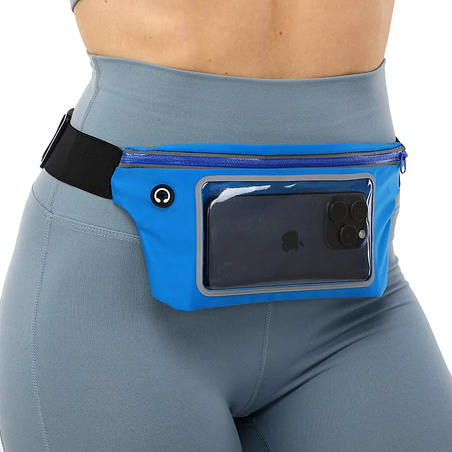 Сумка на пояс спортивная для бега с сенсорным экраном RUNNING WAISTPACK SP-SPORT GA-507 (Синий)
