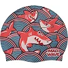 Шапочка для бассейна силиконовая юниорская MADWAVE Junior SHARKY M057911 (Бирюзовый)