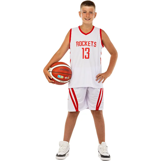 Детская баскетбольная форма
 NBA клуб Houston Rockets 13 BA-0966 (Белый-красный)