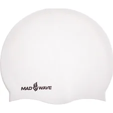 Шапочка для бассейна силиконовая для взрослых MADWAVE INTENSIVE M053501 (Белый)