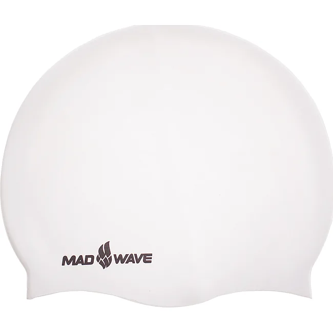 Шапочка для бассейна силиконовая для взрослых MADWAVE INTENSIVE M053501 (Белый)
