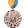 Медаль спортивная с лентой SP-SPORT
 UKRAINE с украинской символикой C-4339 ø6,5см (Золотой)