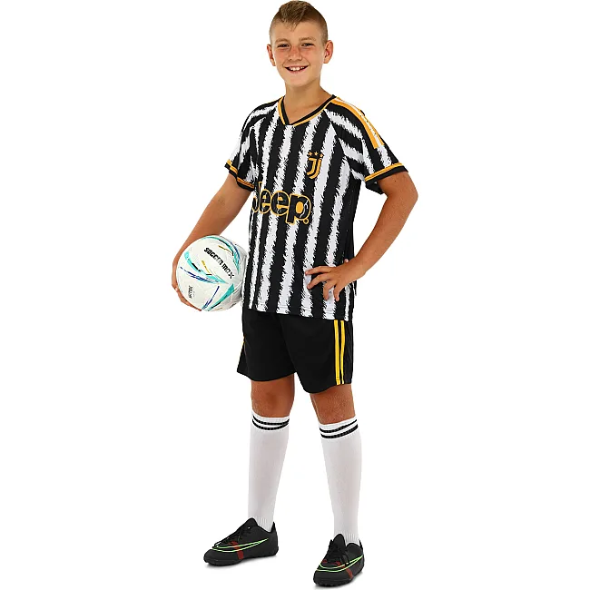 Футбольна форма дитяча із символікою клубу
 JUVENTUS домашня 2024 SP-SPORT

 CO-7193 (Білий-чорний)