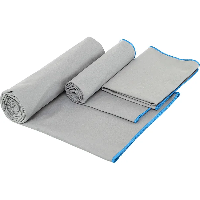 Комплект полотенец для пляжа и бассейна из микрофибры BEACH TOWEL T-PPT 3шт (Светло-серый)