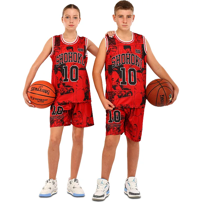 Детская баскетбольная форма
 NBA клуб Shuhoku 10 BA-6614 (Красный-черный)