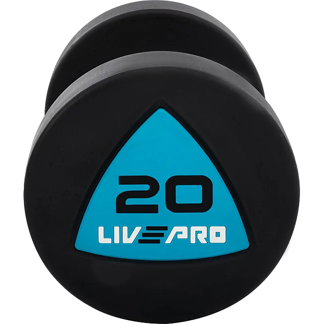 Гантели профессиональные
 с полиуретановым покрытием LiveUp LP8002-20 2шт по 20кг