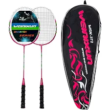 Ракетки для бадминтона в чехле WEINIXUN SPEED AND POWER WNX-372 (Розовый)