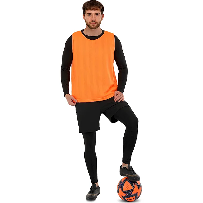 Манишка спортивная игровая двусторонняя цельная SP-SPORT
 CO-0791 (Оранжевый-розовый)
