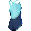 Купальник закрытый для девочек Arena SPRAY PAINT SWIMSUIT SWIM PRO синий, розовый, желтый