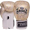 Перчатки для бокса кожаные TOP KING Super Snake TKBGSS-02 8-18унций (Белый-серебряный)
