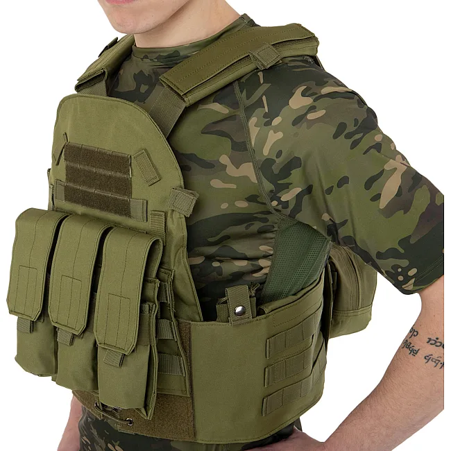 Разгрузочный жилет
 на 5 карманов MILITARY RANGERS
 ZK-9103 (Черный)