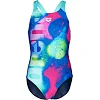 Купальник закрытый для девочек Arena SPRAY PAINT SWIMSUIT SWIM PRO синий, розовый, желтый
