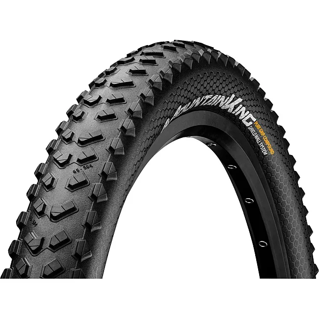 Покрышка бескамерная Continental Mountain King ShieldWall, 27.5 x 2.80, черная, складная