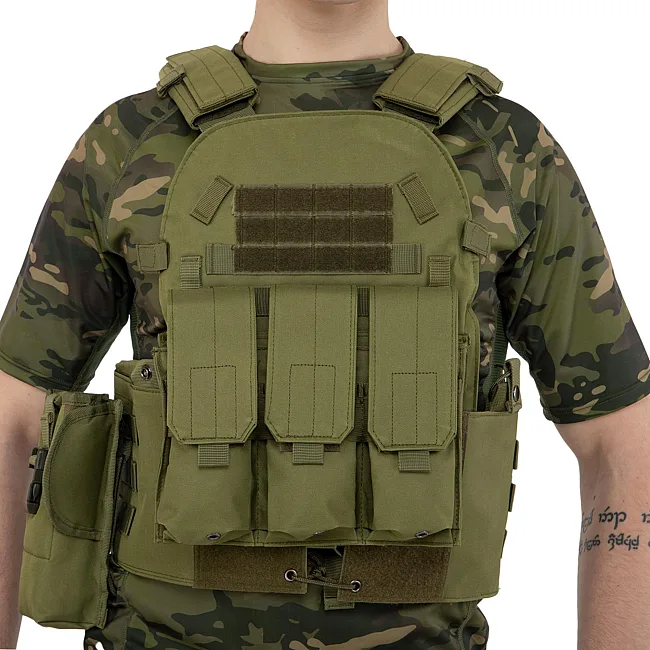 Разгрузочный жилет
 на 5 карманов MILITARY RANGERS
 ZK-9103 (Черный)