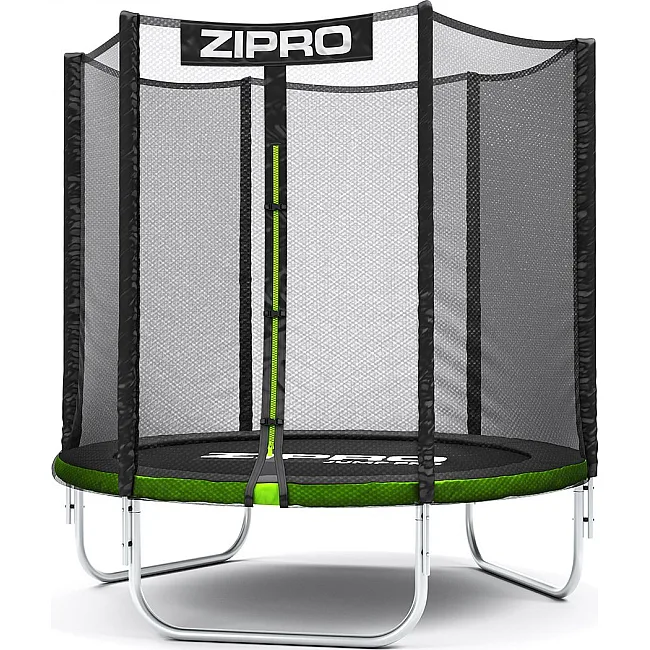 Батут Zipro Jump Pro з зовнішньою сіткою 6 футів 183 см чорно-зелений