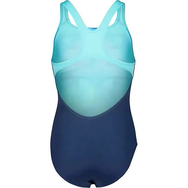 Купальник закрытый для девочек Arena SPRAY PAINT SWIMSUIT SWIM PRO синий, розовый, желтый