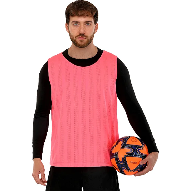 Манишка спортивная игровая двусторонняя цельная SP-SPORT
 CO-0791 (Оранжевый-розовый)