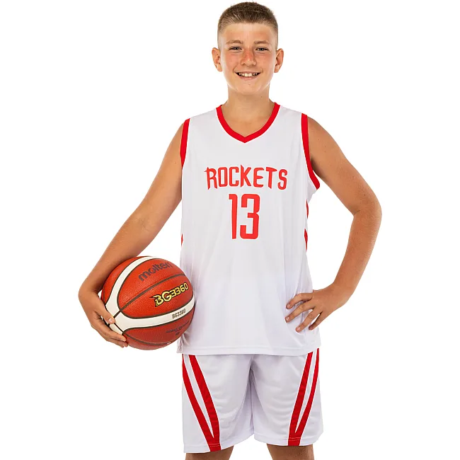Детская баскетбольная форма
 NBA клуб Houston Rockets 13 BA-0966 (Белый-красный)