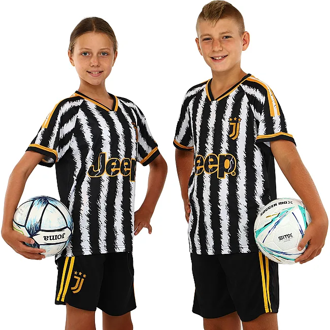 Футбольна форма дитяча із символікою клубу
 JUVENTUS домашня 2024 SP-SPORT

 CO-7193 (Білий-чорний)