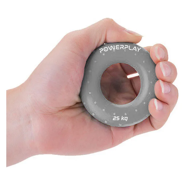 Эспандер кистевой силиконовый PowerPlay PP-4338 Large 25 кг. Серый