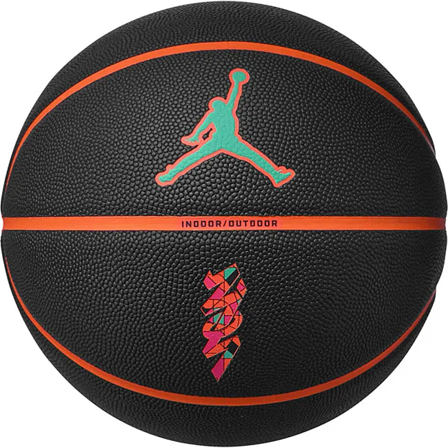 баскетбольный мяч JORDAN ALL COURT 8P Z WILLIAMSON DEFLATED черный, оранжевый 7