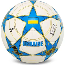 Футбольний м'яч BALLONSTAR UKRAINE FB-7581 №5 PU (Білий-синій)