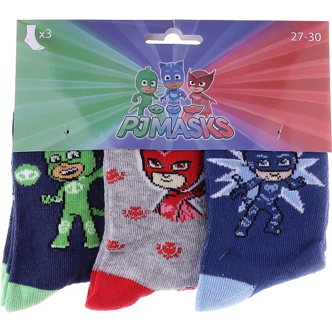 Носки PJ MASKS BIBOU ALL OVER TETE/GLUGLU/YOYO 3P детские арт 83896248-