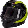 Шлем для мотоцикла интеграл
 HNJ H722-2 (Черный-салатовый)