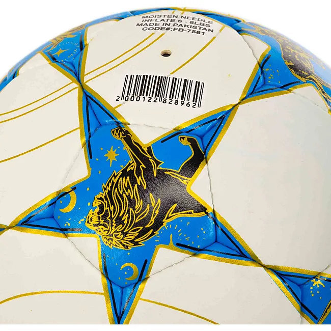 Футбольний м'яч BALLONSTAR UKRAINE FB-7581 №5 PU (Білий-синій)