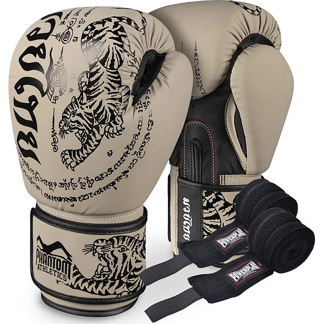 Боксерские перчатки Phantom Muay Thai Sand (Бинты 4м. в подарок)
