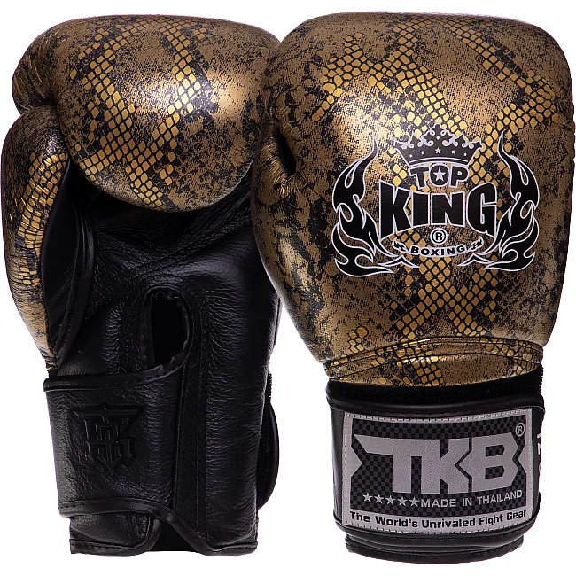 Перчатки для бокса


 кожаные TOP KING Super Snake TKBGSS-02 8-18унций (Черный-золотой)