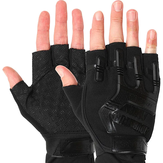 Тактические перчатки без пальцев ADVENTURE BC-4926 (Черный)