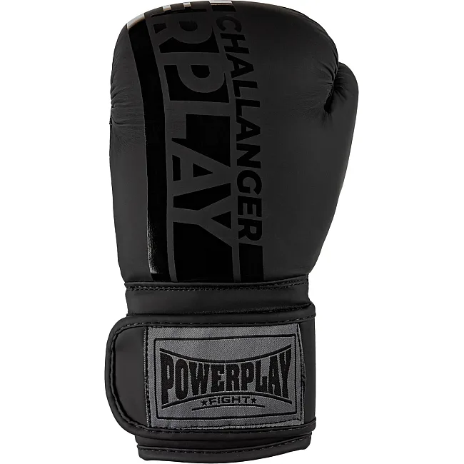 Боксерские перчатки PowerPlay 3086 Matt Challenger Черные