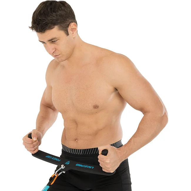 Рукоятка для тяги із середнім хватом Mid grip нековзне покриття LiveUp LP8329 53см