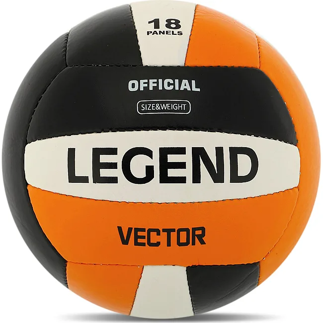 Волейбольный мяч
 LEGEND VECTOR VL-8445 №5 PU (Оранжевый-черный)