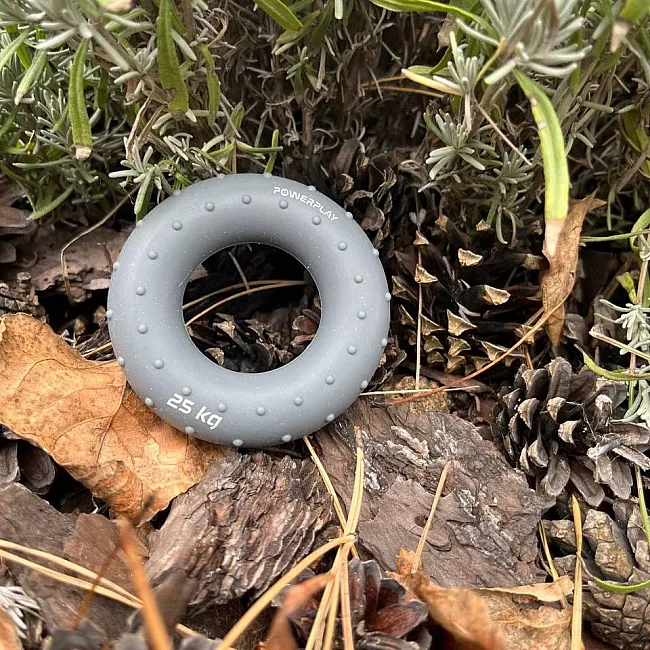 Эспандер кистевой силиконовый PowerPlay PP-4338 Large 25 кг. Серый