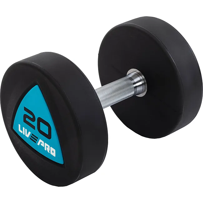 Гантели профессиональные
 с полиуретановым покрытием LiveUp LP8002-20 2шт по 20кг