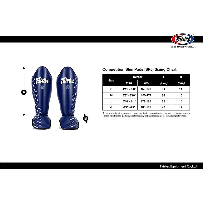 Защита голени и стопы Fairtex SP5 Shin Pads Black