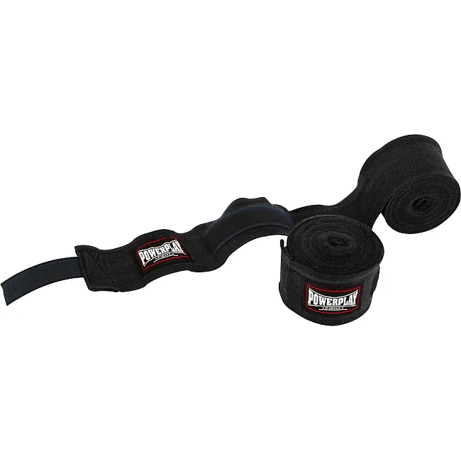 Боксерские бинты POWERPLAY 3046 Черные NYLON (2,5-4,5 м)