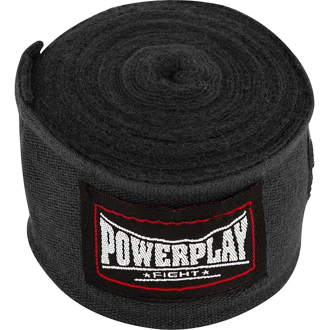 Боксерские бинты POWERPLAY 3046 Черные NYLON (2,5-4,5 м)