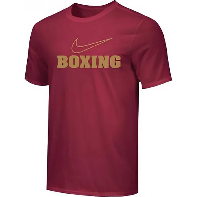 Футболка чоловіча NIKE Mens Boxing WM Tee Team Red Metallic Gold